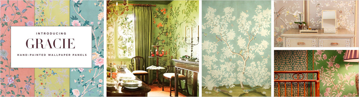 Gracie Wallpaper  Simply Elegant  Gracie wallpaper Hand painted wallpaper  Chinoiserie wallpaper